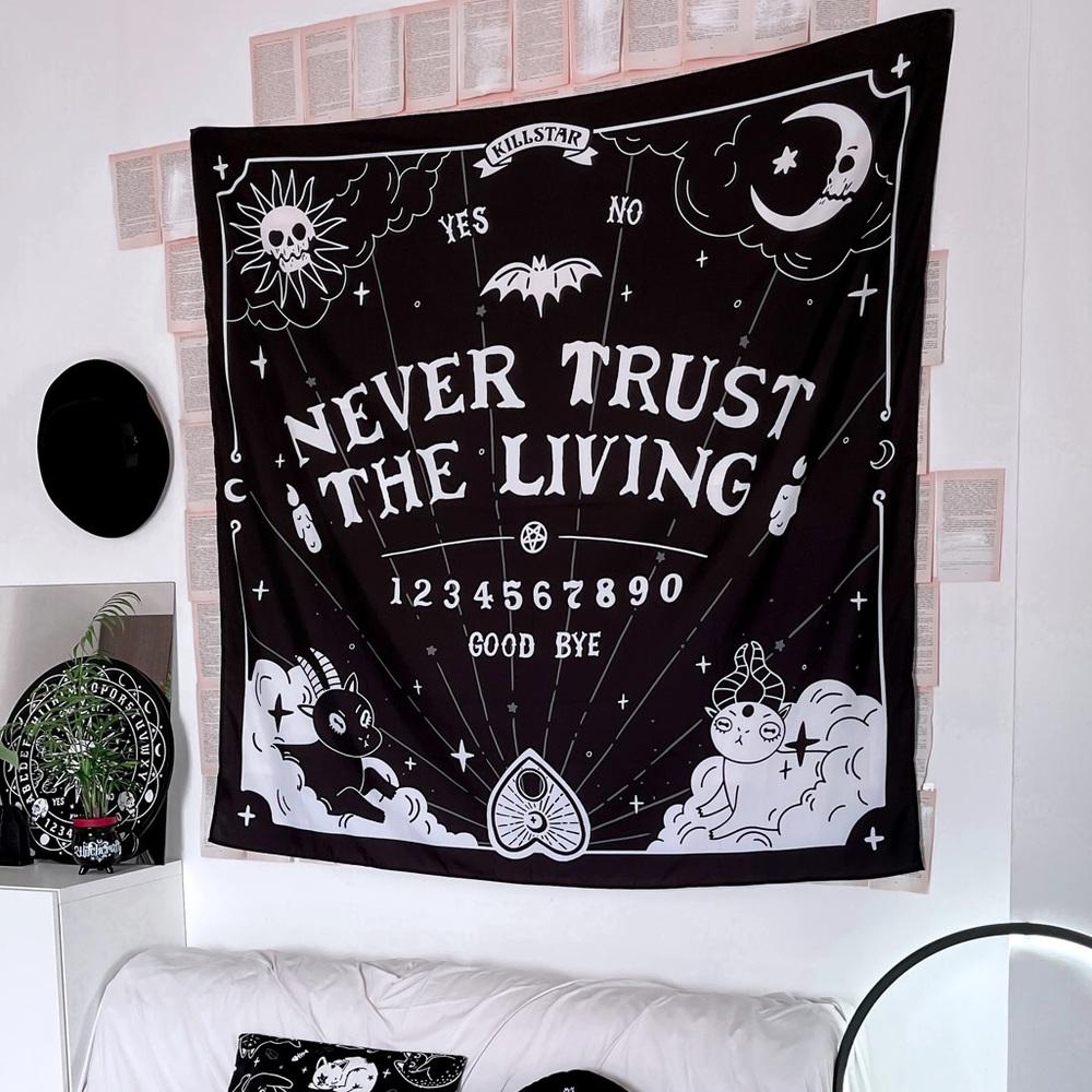 Killstar "Never Trust The Living" Tapestry - Flag